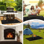 Large 70 X 48 Inch Under Grill Mats for Outdoor Grill,Double-Sided Fireproof Grill Pad, Waterproof/Oil-proof,BBQ Mat for Protector Deck and Patio,Griddle Accessories Compatible With Blackstone