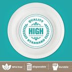 PLASTICPRO Round Plastic 12 ounce Bowls Microwaveable, Disposable, White, Dinnerware 200 Count