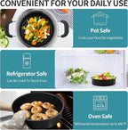 P&P CHEF 6/8/ 9.5 Inch Cake Pan Set of 3, Non-Stick Round Cake Pans Tins for Tier Smash Cakes, Baking Pans Set & Essential Bakeware, Stainless Steel Core & Leak-Proof