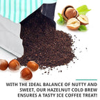Cold Brew Organic Coarse Ground Flavored Coffee, Hazelnut Flavor, Dark Roast, Colombian Supremo, Coarse Grind for Cold Brew & French Press,1 LB