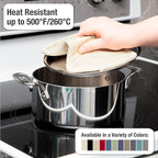 All-Clad Premium Pot Holder & Hot Pad: Heat Resistant to 500 Degrees - 100% Cotton, 10"x6.25" Hot Pad for Kitchen and Barbeque, (1-Pack), Almond