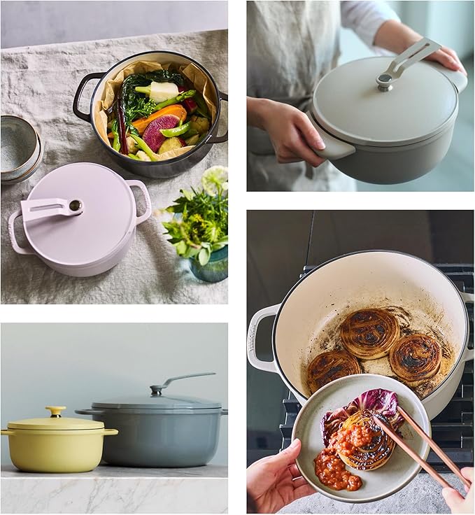 Vermicular Oven Pot 2.0 | Lightweight Enameled Cast Iron Pot | 22cm (3.7 Qt) | Non-Toxic | Induction-compatible | Dutch Oven | Made in Japan | Deep Ocean Blue