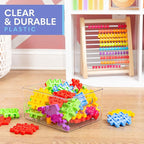 2 Pack Clear Plastic Organizer Bins with Handles for Home Organization. Storage Containers for Organizing Fridge, Freezer, Cabinet. Pantry, Great for Kitchen, Garage, Laundry Room. 10"x8"x5"