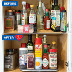 Mighty Susan Sidekick Steel-Reinforced Rotating Cabinet Organizer - Rectangular Turntable for Tall Bottles & Bulk Storage - Holds Up to 30 lbs with Non-Slip Mat - Perfect for Kitchen and Pantry