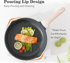 Kordisen Nonstick Frying Pan Skillet, 11 Inch Granite Cooking Pan Nonstick, Healthy and Non Toxic, Induction Compatible, PFOA Free