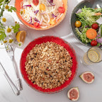 Farmhouse Melamine Pasta Bowls Set of 6, 42 OZ Large Serving Bowls Set, 9.25 inch Ramen Bowls,Wide and Shadow Rustic Red Round Dinner Bowl, Fruit bowl, Noodle Bowl, Salad Bowl Set, Red…