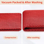 Homaxy 100% Cotton Waffle Weave Kitchen Dish Towels, Ultra Soft Absorbent Quick Drying Cleaning Towel, 13 x 28 Inches, 12-Pack, Red