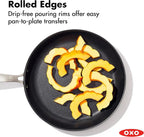 OXO Enhanced 10” Nonstick Frying Pan Skillet, Ceramic PFAS-Free Cookware, Stainless Steel Handle, Eggs & Omelets, Dishwasher & Oven Safe, Storm Blue