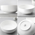 MALACASA Large Serving Bowls - 60 OZ (8") Salad Bowls Set of 2, White Mixing Bowls for Kitchen, Soup, Pasta and Dinner, Large Salad Bowls Set, Dishwasher & Oven Safe, Series REGULAR