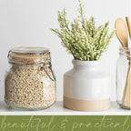 Galashield Glass Jars with Lids 24 oz Food Storage Jars with Airtight Lids Leak Proof Glass Canisters Kitchen Jars