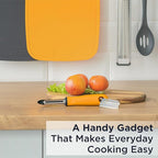 Deiss PRO Swivel Vegetable Peeler - Sharp Stainless Steel Peeler With Easy Non-Slip Hand Grip, Potato Peelers For Kitchen, Fruit, Carrot, Apple, Veggie, Kiwi, Durable, And Dishwasher Safe (ORANGE)