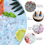 Fake Crushed Square Ice Cubes Artificial Acrylic Crystal Diamonds for Vase Fillers,Table Scatter, Party Favor, Wedding Decoration, Photography Props, Food Display (square-10MM/0.39 in 200 pcs)