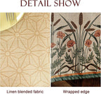 patdrea Designer Linen Light Brown Small Square Table Cloth,Vintage French Breathable Floral Tablecloth,Decor Table Cover for Kitchen Dining,Parties,Christmas,Thanksgiving,55"x55"-Cudillero