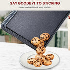 10-Piece Baking Pans Set, Bakeware Sets Nonstick, Baking Set for Oven Cooking, Stackable Carbon Steel Set Include Cookie Sheets, Muffin Pan, Cake Pan, Pizza Pan, Loaf Pan, Roasting Pan, Black