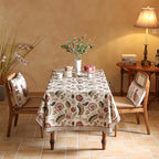 ISAENNE Designer Provence Floral Square Tablecloth,Linen Colorful Washable Indoor Table Cloth,Durable Home Decor Tablecloths for Dining Thanksgiving Kitchen Christmas,67"*67"-Ratina