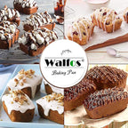 Walfos Silicone Mini Loaf Pans, Non-Stick Mini Bread Pans, 9 Cavities Silicone Bread Baking Mold, Perfect for Mini Loaf, Cake, Bread and Meatloaf, Food Grade & BPA Free, Set of 2