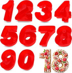 Cake Mold Numbers 10 Pieces - Large 10 Inch Cake Pans Set - 0 to 9 Big Number Cake Pan Shape Moulds for Baking
