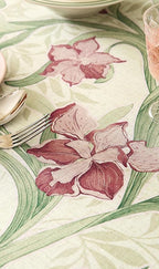 patdrea Designer French Green Small Tablecloth for Square Table,Elegant Violets Pattern Tablecloths,Table Cover Cloth Fall Decor for Kitchen Dining Christmas,Thanksgiving,55"x55"-Tara a