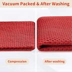 Homaxy 100% Cotton Waffle Weave Kitchen Dish Towels, Ultra Soft Absorbent Quick Drying Cleaning Towel, 13 x 28 Inches, 12-Pack, Brick Red