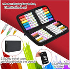 12 Colors Acrylic Paint Pens, Dual Tip Acrylic Paint Markers for Paper, Wood, Canvas, Stone, Rock Painting, Glass, Fabric, DIY, Ceramic, Art Supplies for Kids and Adults Drawing (Dot + Fine)
