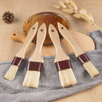 Pastry Brushes for Baking Basting Brush with Boar Bristles and Beech Hardwood Handles Culinary Oil Brush for Barbecue Butter Grill BBQ Sauce Baster Marinade Kitchen Food Cooking Brushes (1.5 inch)