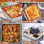 LIANYU 2 Pack 9 x 9 Inch Square Cake Pan, Stainless Steel Baking Lasagna Brownie Bread Pan, Square Bakeware for Birthday Party Wedding, Oven & Dishwasher Safe