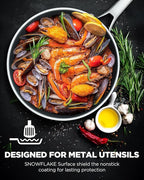 Non Stick Frying Pans, 8+10+12 inch with 2 Lid, Hybrid Frying Pans Set Nonstick,non stick Skillets Stainless Steel, Dishwasher & Oven-Safe, Induction Compatible Cooking Pan, PFOA Free Cookware