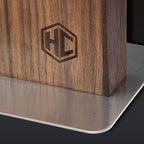 HexClad Magnetic Walnut Knife Block Holder with Strong Enhanced Magnets for Multipurpose Storage in the Home and Kitchen