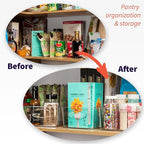 ClearSpace Pantry Organizers with Removable Dividers – Perfect Pantry Organization and Storage Bins or Kitchen Organization – Refrigerator Organizer Bins, Cabinet Organizers (2 Pack)