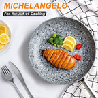 MICHELANGELO 8 Inch Frying Pan with Lid, Ultra Nonstick Small Fry Pan with Granite Interior, Granite Stone Skillet 8 Inch Nonstick, Egg Pans for Cooking, Oven Safe, Induction Compatible