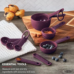 KitchenAid Measuring Cups and Spoon Set, Beetroot, 9-Piece