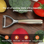 KULUNER Luxury Y-Type Vegetable Peeler – 24K Gold Plated Handle, 304 Stainless Steel Ultra Sharp Blade, Ideal for Potatoes, Apples, and Other Fruits & Vegetables