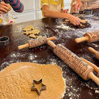 MOSS ROSE Embossed Rolling Pin for Ceramic. Clay Roller and Ceramic Stamp for Embossing Pottery. Baking Gifts for Women by Algis Crafts for Embossed Cookies