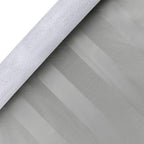 Luxury Table Protector Pad, 2 in 1 Table pad + Great Looking Tablecloth - Heat Resistant, Spill & Stain Proof - Flannel Backing (54x126, Silver - Silk Stripe)