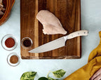 DURA LIVING 8-Inch Chef Knife – Ultra-Sharp German High Carbon Stainless Steel, Full Tang, Ergonomic Handle, Multipurpose Kitchen Knife for Chopping, Slicing, and Dicing, Cream