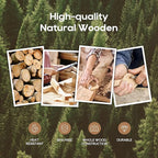Teak Kitchen Utensils Set, 5 Piece Premium Wooden Cooking Utensils Set, Non-Stick Heat-Resistant Wooden Spoons for Cooking, New Apartment Essentials
