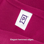 Gee Di Moda Rectangle Tablecloth - 90 x 132 Inch Fuchsia Table Cloth for 6 Foot Table with Floor-Length Drop - Heavy Duty Washable Fabric - 6 Ft Buffet Table, Holiday Party, Wedding & Baby Shower