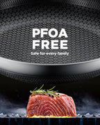 Non Stick Frying Pans Set, 10 pcs, Hybrid Frying Pans Nonstick,non stick Skillets Stainless Steel, Dishwasher & Oven-Safe, Induction Compatible Cooking Pan, PFOA Free Cookware