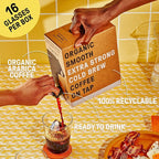 Wandering Bear Organic Caramel Cold Brew Coffee On Tap, Iced Coffee Drink - Extra Strong, Bold, Smooth, No Sugar Added, Shelf-Stable, Ready to Drink,Gluten Free & Vegan -16 Servings of 6fl.oz -96fl.oz