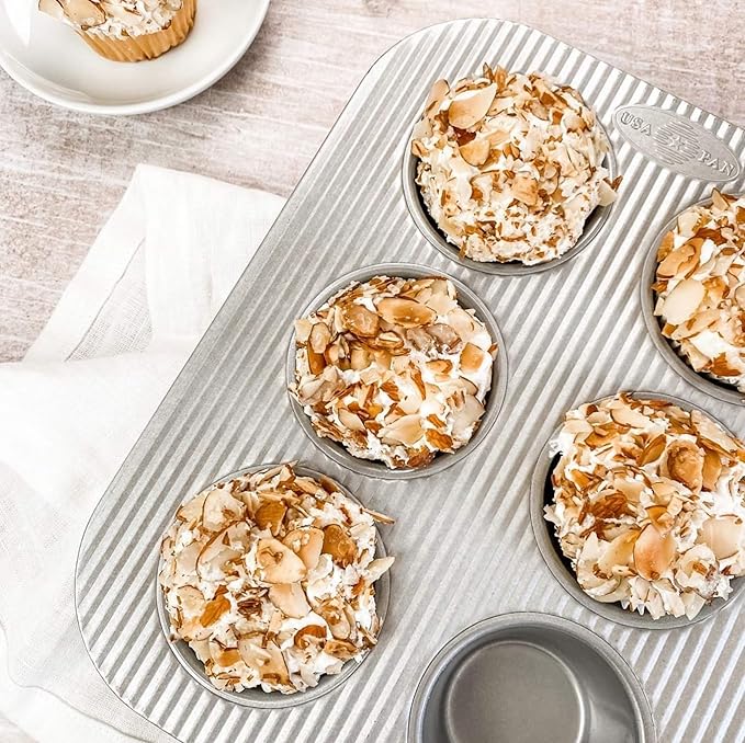 USA Pan Nonstick Toaster Oven 6 Cup Muffin Pan, Aluminized Steel