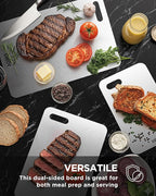 Katuchef Titanium Cutting Board for Kitchen, 100% Pure Titanium Cutting Board Food Grade,Non Toxic chopping board, Dishwasher safe, Easy to Clean(Set of 3)