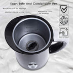 Moss & Stone Electric Milk Frother For Making Latte, Cappuccino, Hot Chocolate, Automatic Cold Hot Milk Frother & Warmer, Foam Maker, Auto Shut-Off, Detachable Base & Non-Stick Interior.