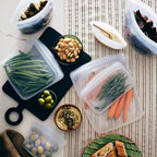Stasher Premium Silicone Reusable Food Storage Bags, 6-Pack, Clear, Multi-Use Food Storage Bags, Lunch Bag, Travel Containers, BPA Free, Leak-free, Dishwasher-Safe, Eco-friendly