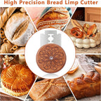 UFO Bread Lame Cutter for Homemade Sourdough,Bread Scorer Tool for Sourdough with 5 Blades and Storage Cover,Slashing Tool Bread Cutting Knife for Artisan Bread and Makers (Circle-brown)