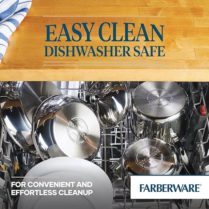 Farberware Classic Series Stainless Steel Butter Warmer/Small Saucepan Dishwasher Safe, 0.625 Quart, Silver
