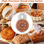 UFO Bread Lame Cutter for Homemade Sourdough,Bread Scorer Tool for Sourdough with 5 Blades and Storage Cover,Slashing Tool Bread Cutting Knife for Artisan Bread and Makers (Lotus-black)