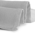 Gee Di Moda Rectangle Tablecloth - 70 x 120 Inch Silver Table Cloth for 6 or 8 Foot Rectangle Table - Heavy Duty Washable Fabric - for Buffet Table, Holiday Party, Dinner, Wedding & Baby Shower